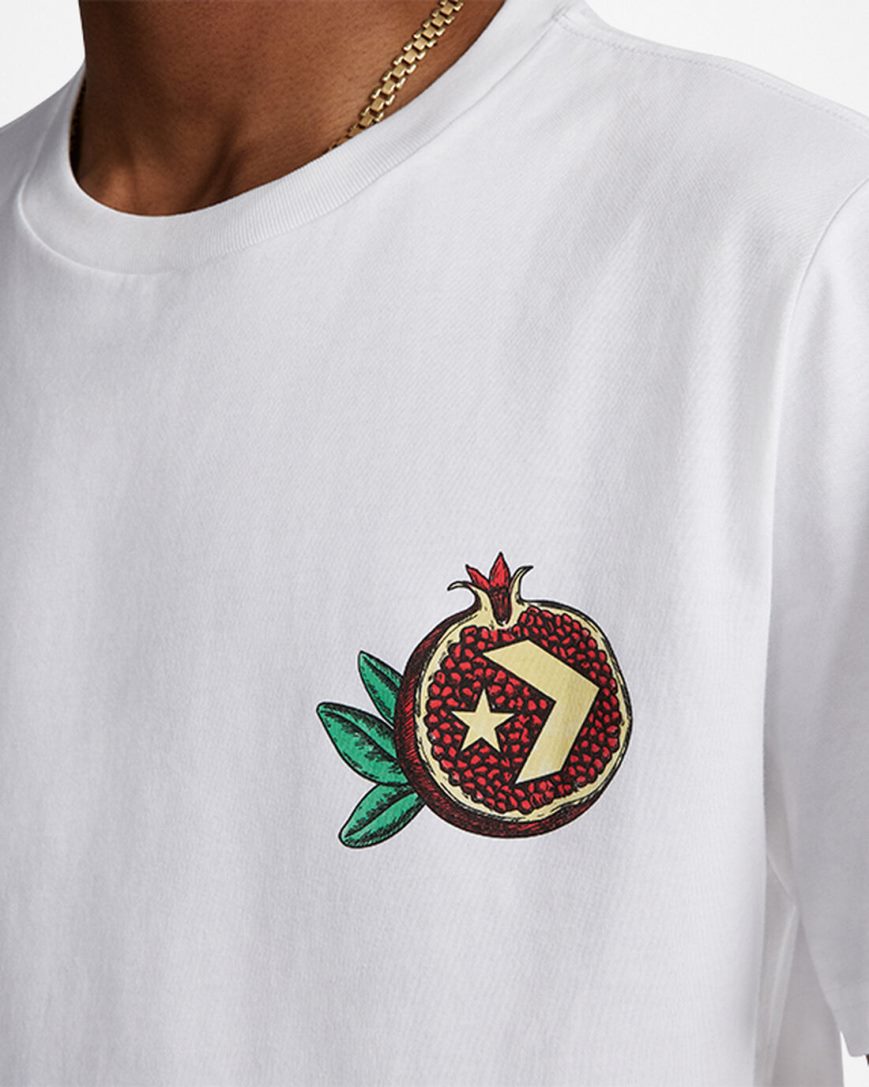 Men's Converse Pomegranate Graphic T-Shirts White | AU E1594G